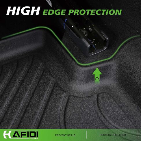 HAFIDI® Floor Mats Fit for Ford Maverick 2025 2024-2022 (Not for Hybrid) All Weather Protection TPE Anti-Slip Automotive Floor Liners, Fits 1st & 2nd Row Full Set Custom Accessories, Black in Kuwait