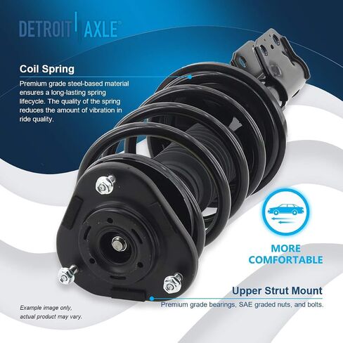 Detroit Axle - Strut اليسار الأمامي لـ 03-08 Toyota Matrix Pontiac Vibe ، Strut Side Strut W/Coil Spring 2003 2004 2005 2006 2007 2008 Suspension Quick install strup assembl in Saudi Arabia
