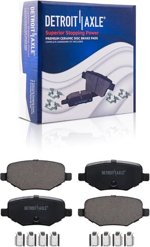 Detroit Axle - Rear Brake Pads for Ford Explorer Flex Taurus Edge Lincoln MKS MKT MKX Ceramic Brake Pads with Hardware Replacement in Saudi Arabia