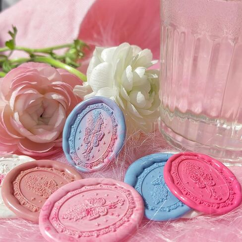 شمع ختم ختم الطول رأس النحاس مع مقبض خشبي لدعوة الزفاف غلاف غلاف غلاف الختم (عينات الفراشة) in Kuwait