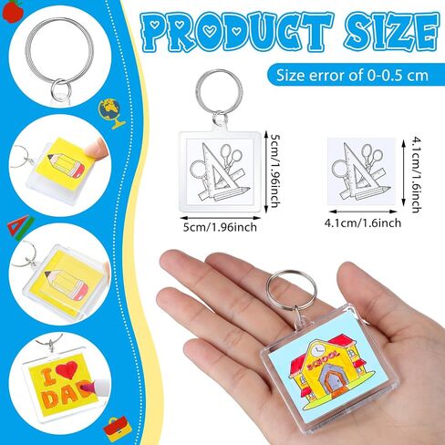 24 Pcs Acrylic Father's Day Keychains Crafts Color Your Own Dad Keychains Bulk DIY Best Dad Ever Paper Crafts Gifts Kit for Happy Father's Day Party Favor Gifts Activities in Saudi Arabia