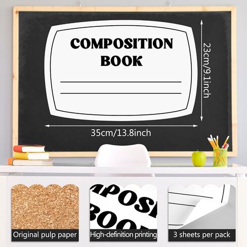 FUUTREO 3 PCS BOOK BULLETIN PORER PORER COPPORTION COMBORT DECROON DECORT 23.6 × 15.8 بوصة in Kuwait