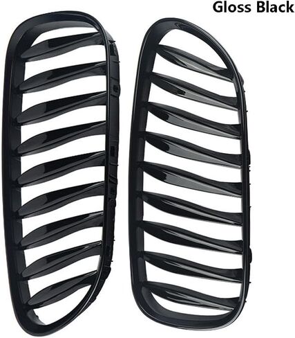 Left Right Front Kidney Grille, 1 Pair, ABS, Compatible with BMW Z4 E85 E86 - Gloss Black in Saudi Arabia