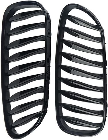 Left Right Front Kidney Grille, 1 Pair, ABS, Compatible with BMW Z4 E85 E86 - Gloss Black in Saudi Arabia