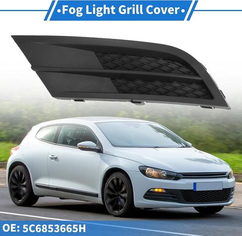 1pc Fog Light Grill for Volkswagen Jetta 2015-2018 Durable ABS Black Front Left Front Lower Bumper Fog Light Cover Inserts in Saudi Arabia