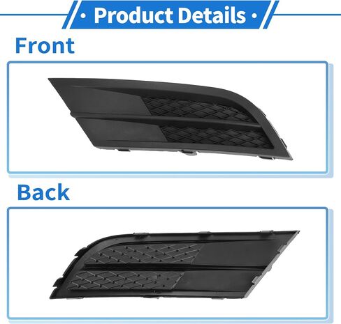 1pc Fog Light Grill for Volkswagen Jetta 2015-2018 Durable ABS Black Front Left Front Lower Bumper Fog Light Cover Inserts in Saudi Arabia