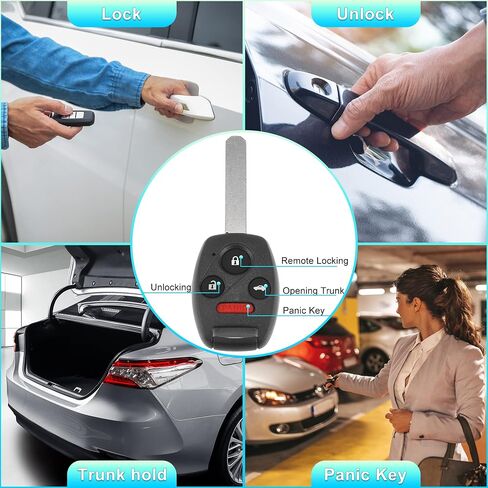 X AUTOHAUX 313.8MHz N5F-S0084A Replacement Smart Proximity Keyless Entry Remote Key Fob for Honda Civic for Acura MDX 2006-2013 4 Buttons Uncut Car Ignition Key 46 Chip in Saudi Arabia