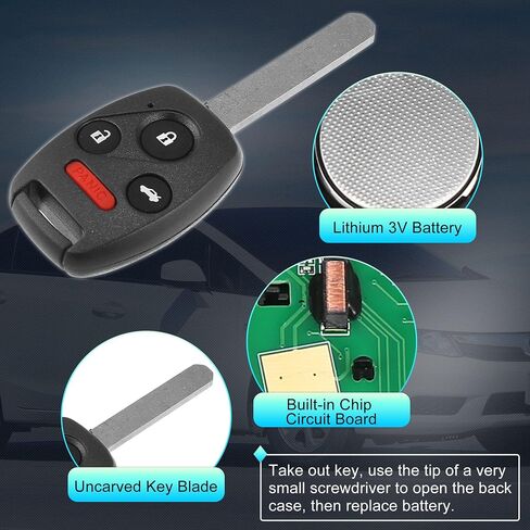 X AUTOHAUX 313.8MHz N5F-S0084A Replacement Smart Proximity Keyless Entry Remote Key Fob for Honda Civic for Acura MDX 2006-2013 4 Buttons Uncut Car Ignition Key 46 Chip in Saudi Arabia