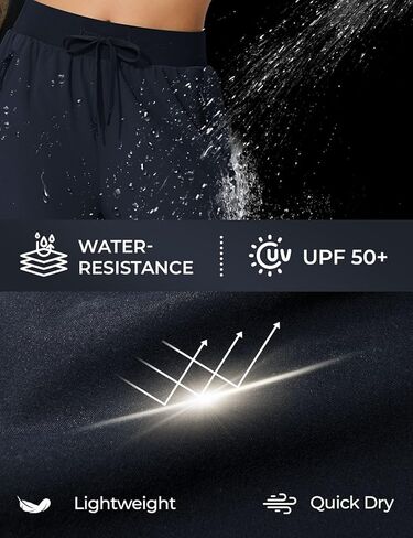 ركض البضائع النسائية السريعة الجافة المشي لمسافات طويلة الركض Upf 50+ سراويل الركض الرياضية خفيفة الوزن مقاومة للماء in Kuwait