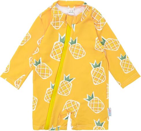 ALVABABY Long Sleeve Baby/Toddler Boy Girl Rash Guard Sets, UPF 50+ Sun Protection One Piece Zipper Bathing Suit Swimsuit in Kuwait