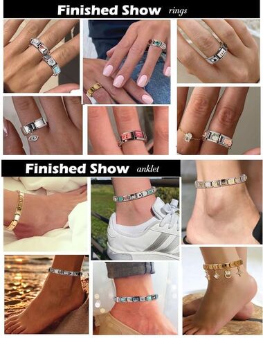مجموعات سوار السحر الإيطالي Loozykit مع سوار بدء 1PC ، وسحر الوحدة 10pcs وأداة فتح DIY سحر القابل للإزالة الصلب غير القابل للصدأ روابط المجوهرات المجوهرات in Kuwait