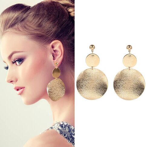 12 زوجًا من البيان ، أقراط متدلية للبالغين ، بارتفع الأنيقة من البار المنسق بالذهول. in Kuwait