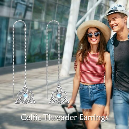 عقدة الأيرلندية من حجر القمر/Dreamcatcher/شريرة العين يد فاطمة/نحلة/الخفافيش سحب الحيوانات من خلال الأقراط/تاي تشي/أناناس أذن الخيط 925 الجنيه الاسترليني السحب من خلال المجوهرات الأقراط للنساء in Kuwait
