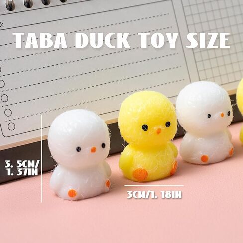 4pcs Mini Taba Squishies Squichy Chick Toy Party Favors for Kids, Fufu Squishy Fidget Toys Small Chick White/Yellow Squeeze Toy for Stress Relief Suitable for Adults Kids in Kuwait