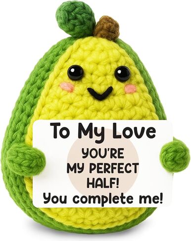 Mom Gift from Daughter Mothers Day Decor Positive Crochet Avocado Emotional Potato Pickle Mini Handmade Birthday Gift for Mother Funny in Kuwait