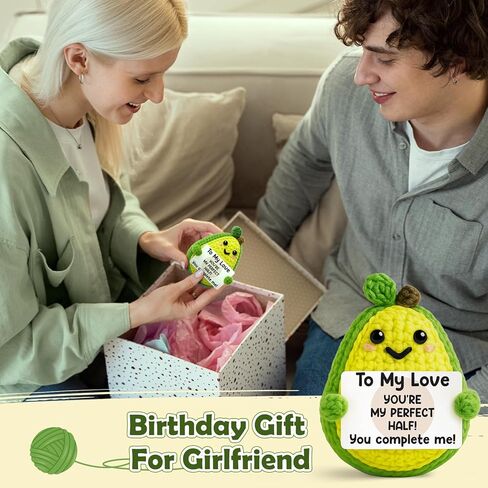 Mom Gift from Daughter Mothers Day Decor Positive Crochet Avocado Emotional Potato Pickle Mini Handmade Birthday Gift for Mother Funny in Kuwait