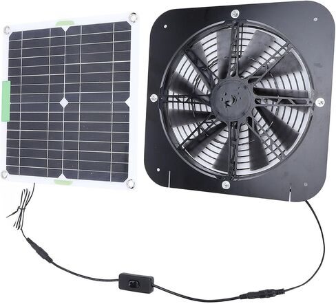 Solar Fan, 100W Solar Exhaust Fan 13.5inch Solar Ventilation Fan Solar Panel Powered Fan Solar Powered Fan Solar Attic Fan with Cable Bracket for Dog Chicken House Greenhouse RV in Saudi Arabia