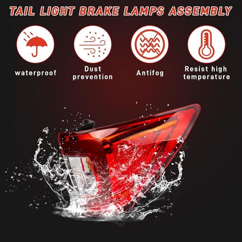 HO2804107 Left Driver Side Tail Light Assembly Compatible with 2016 2017 2018 Honda Pilot Left Rear Brake Lamp Replace 33550TG7A01 HD668-B000L P24244CAPA in Kuwait
