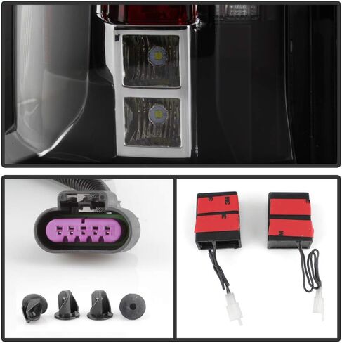 ACANII - For 2007-2014 Chevy Suburban Tahoe GMC Yukon 2 IN 1 Full LED Tail Lights Brake Lamps Replacement Set Left+Right in Saudi Arabia