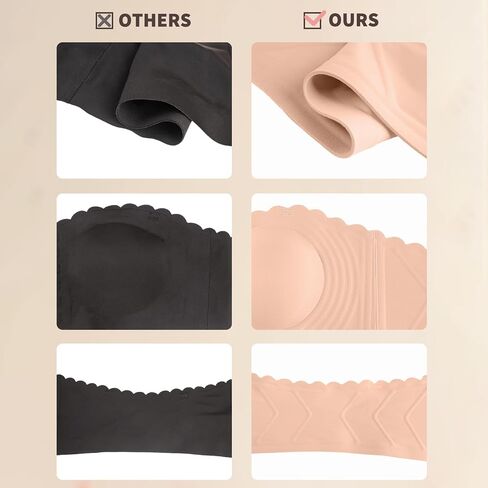 Front Closure Wireless Strapless Bras for Women Seamless Comfy Bandeau Bralette(Beige,XX-Large) in Saudi Arabia