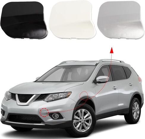 Front Bumper Tow Hook Cover Fit for Nissan X-Trail T32 Rogue 2014 2015 2016 Towing Eye Cap 622A0-4CL0A 622A0-4BA1A (White, Left Driver Side) in Saudi Arabia