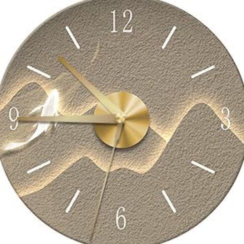 3D Wall Art Decor Led, Large Metal Wall Art with Lights, Remote Control Modern Hang Sculpture with Clock, Home Hanging Decor for Living Room, Bedroom, Office, Corridor, Entrance in Saudi Arabia
