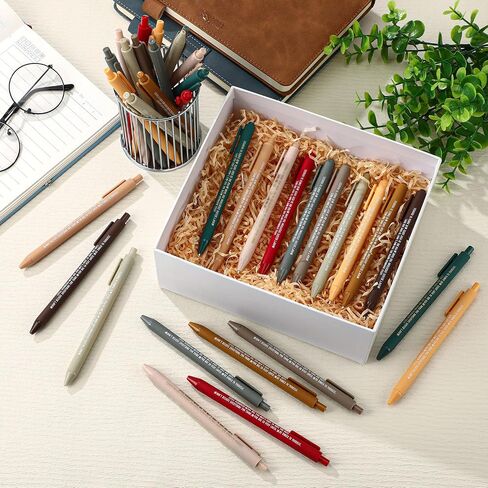 100 Pcs Inspirational Pens Gifts Bulk Mental Health Motivational Quotes Ballpoint Pens Black Ink Thank You Appreciation Gifts for Women Employee Graduation End of the School Year, 10 color in Kuwait