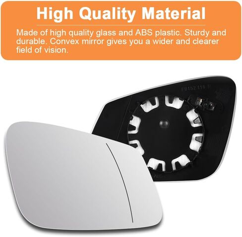Senzeal Passenger Side Heated Mirror Glass Replacement 2009-2019 for BMW 228i 320i 328i 330i 335i 428i 430i 435i 440i 535i 550i 640i i3 M2 M3 M4 M5 X1 Replace 51167285006 Only for 2-PIN (Right Side) in Saudi Arabia