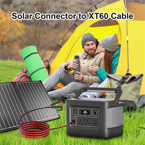 XRDS -RF Solar Connector to XT60 Cable 25FT, 10AWG Solar to XT60 Female Extension Cable, 600V Rated Power Cable for Solar Panels, Batteries, Power Stations – Heavy-Duty High Current Transfer in Kuwait