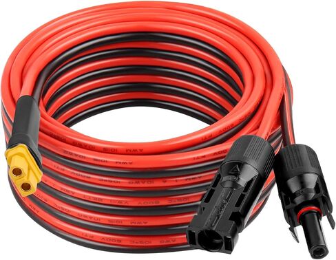 XRDS -RF Solar Connector to XT60 Cable 25FT, 10AWG Solar to XT60 Female Extension Cable, 600V Rated Power Cable for Solar Panels, Batteries, Power Stations – Heavy-Duty High Current Transfer in Kuwait