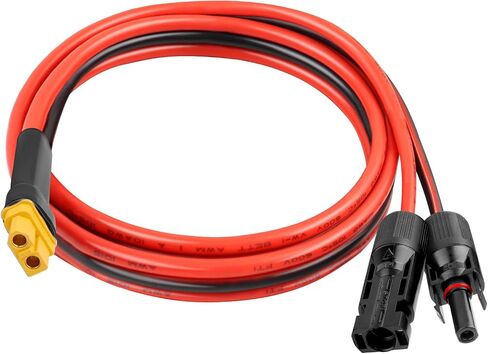 XRDS -RF Solar Connector to XT60 Cable 25FT, 10AWG Solar to XT60 Female Extension Cable, 600V Rated Power Cable for Solar Panels, Batteries, Power Stations – Heavy-Duty High Current Transfer in Kuwait