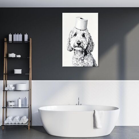 Funny Bathroom Wall Art Pooping on People Trendy Black And White Hilarious Pigeon Animals Canvas Posters Prints For Bedroom Dorm Hotel Toilet Decor 8x12inch Unframed in Saudi Arabia