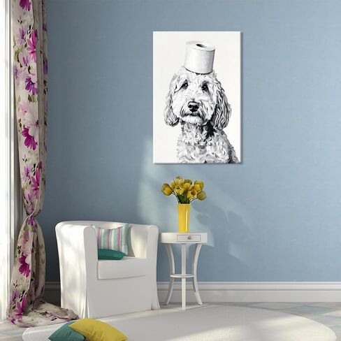 Funny Bathroom Wall Art Pooping on People Trendy Black And White Hilarious Pigeon Animals Canvas Posters Prints For Bedroom Dorm Hotel Toilet Decor 8x12inch Unframed in Saudi Arabia