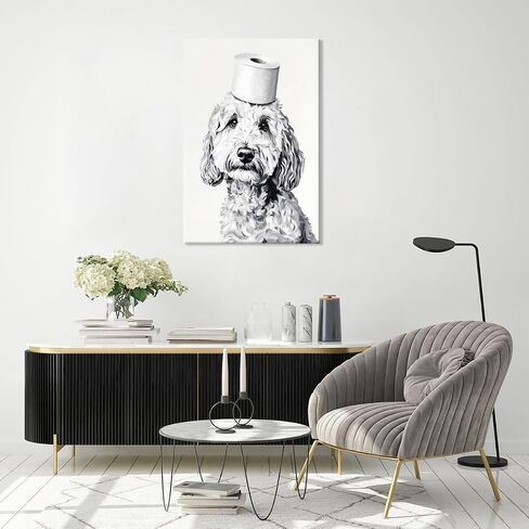 Funny Bathroom Wall Art Pooping on People Trendy Black And White Hilarious Pigeon Animals Canvas Posters Prints For Bedroom Dorm Hotel Toilet Decor 8x12inch Unframed in Saudi Arabia