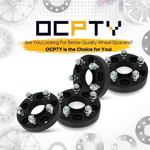 OCPTY 4 PCS 1 "(25mm) فواصل العجلات 5 Lug 5x108 إلى 5x108 (5x108to5x108) مع مسامير 12x1.5 تناسب Lincoln ل Jaguar for Ford for Volvo for Mercury Wheel Spacers in Saudi Arabia