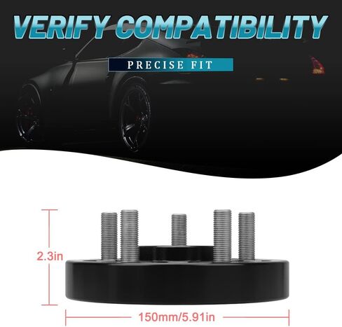 IRONTEK 1" 5x100mm to 5x100mm Wheel Spacers Hubcentric Spacers Adapter [Hub Bore 56.1mm, Thread Pitch 12x1.25] Fit for Subaru 92-19 Impreza/89-14 Legacy/00-13 Outback, for Scion FR-S, for Saab 9-2X in Saudi Arabia