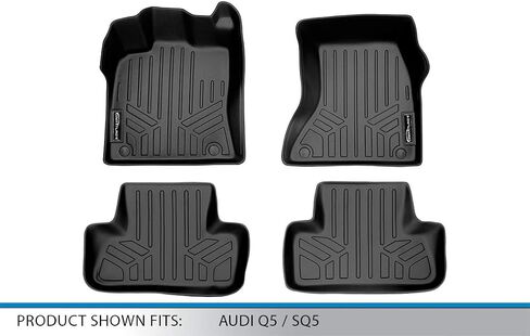 SMARTLINER Custom Fit Floor Mats 2 Row Liner Set for 2009-2017 Audi Q5 in Saudi Arabia