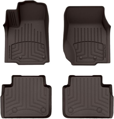Weathertech Floorliner HP Custom Fit Floor Haps لجيب Grand Cherokee L-الصف الأول والثاني (441696-1-2IM) ، أسود in Saudi Arabia