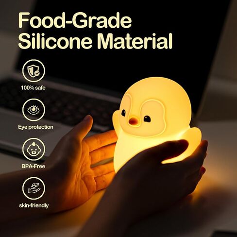 Atsui لطيف Capybara Night Light ، LED LED Squishy Novelty Animal Lamp ، Silicone Gature Grade ، 2 level dimmable ، Trase Ergery Lighty for Room Decor in Kuwait