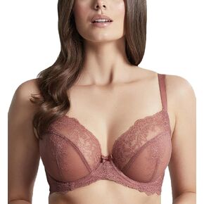 Panache Women's Ana Underwire Stretch Lace Plunge Bra | Low-Cut, Side Sling Lift, Support for Fuller Busts in Kuwait
