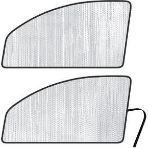Side Window Front Seat Sunshade Custom Fit for 2005 2006 2007 2008 2009 2010 2011 2012 2013 2014 2015 2016 2017 2018 2019 2020 2021 Nissan Frontier, 4Dr 4Door Crew Cab Pickup (2PCS) - Made in USA in Saudi Arabia