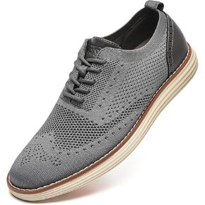Men's Mesh Dress Sneakers Casual Oxford Shoes Lightweight Walking Shoes Breathable Wingtip Shoes Knit Brogue Sneakers in Saudi Arabia
