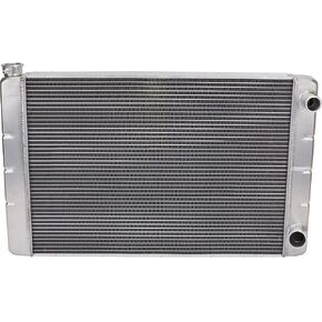 Speedway Motors مقاس 26 بوصة مرور مزدوج سباق الألومنيوم ، S/B Chevy ، فرن من أجل المتانة ، الأداء المتفوق ، التصميم المزدوج مع 2.25 "جوهر ، فعال 1" أنابيب الألومنيوم in Kuwait
