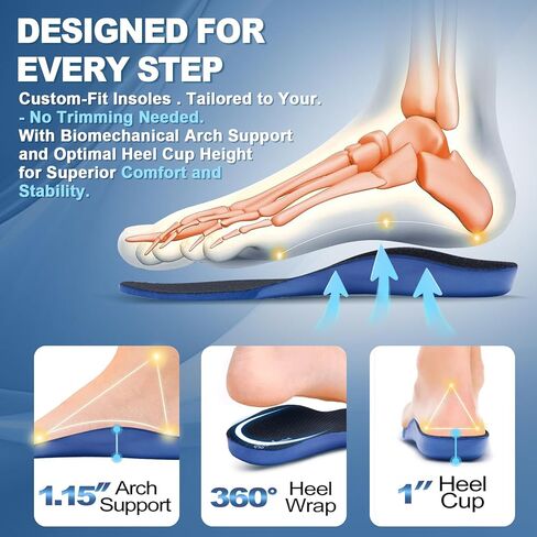 orthocomfoot أخمصي التهاب اللفافة الراحة الراحة: انخفاض الحذاء دعم الحذاء للرجال للنساء ، العمل الثقيل من السائر العظمية العظمي للوقوف طوال اليوم ، حجم 11 رجال/13 امرأة in Kuwait