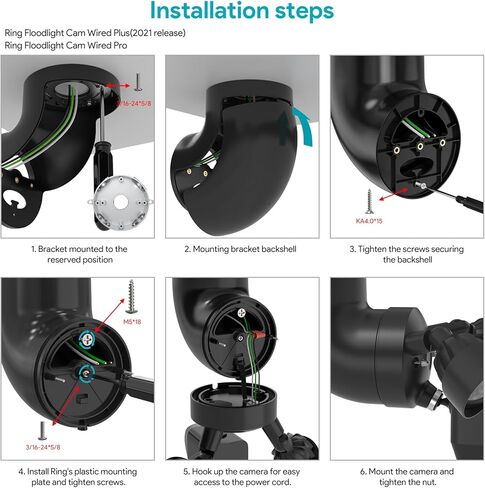Eave Mount for Ring Floodlight Cam Wired Pro/Plus,Ring Smart Lighting Floodlight Wired, Blink Wired Floodlight Camera &Wyze Floodlight Camera V2/Pro and Roku Floodlight Camera (White) in Kuwait