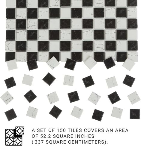 150 pcs, Dollhouse Flooring, 1:12 Scale Doll House Tiles, Miniature Checkerboard Floor, REDUCIO in Kuwait