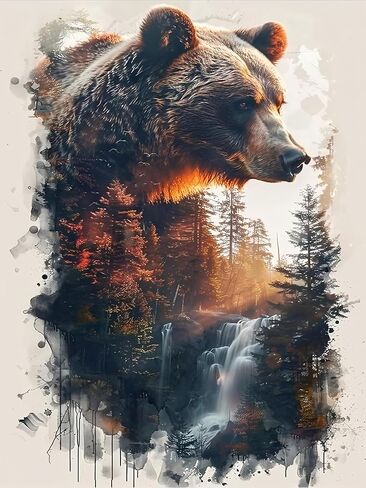GMETNIC Polar Bear Diamond Painting Kits for Adults, 5D Diamond Art Diamond Painting Full Drill Beginners Craft Kits for DIY Home Wall Decor Gifts, 8x12inch in Saudi Arabia