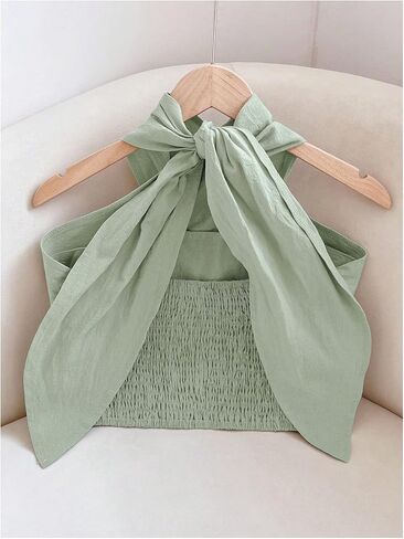 SweatyRocks Wom Wrap Halter Top Crisscross خزان بلا أكمام عاريات يخرجون من قمم المحاصيل in Saudi Arabia