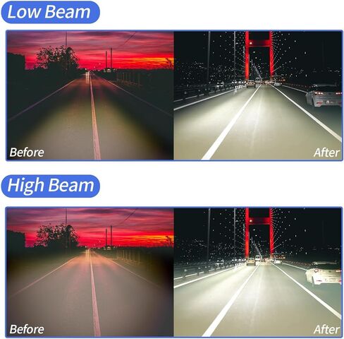 LED Headlight Assembly Compatible with Volvo VNL 2004-2014,Black Factory Style LED High/Low Beam Headlamp Driver and Passenger (Pair of Headlight Assembly) in Kuwait