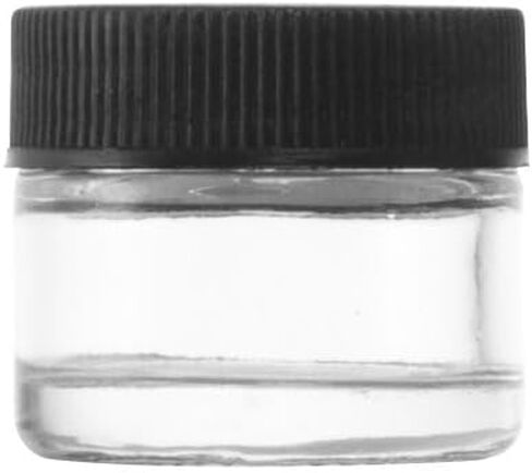 (250 Pack) 5ml Glass Screw Jars | Essential Oil, Concentrate, Lip Balm or Makeup Containers, Wax, Cosmetics | Black Lids, Black Caps | Mini Refillable Jars Great for Travel, Samples, & More in Saudi Arabia